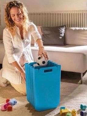Blue Foldable Toy & Home Storage Bin - Versatile Organization